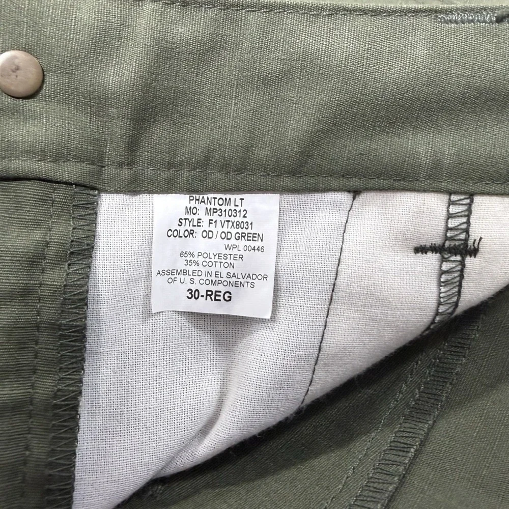 Vertx Phantom LT Cargo Shorts Mens 30 Green Tactical Ripstop F1 VTX8031 Utility